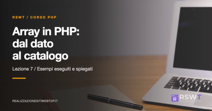 Array in PHP: gestire un piccolo catalogo di prodotti